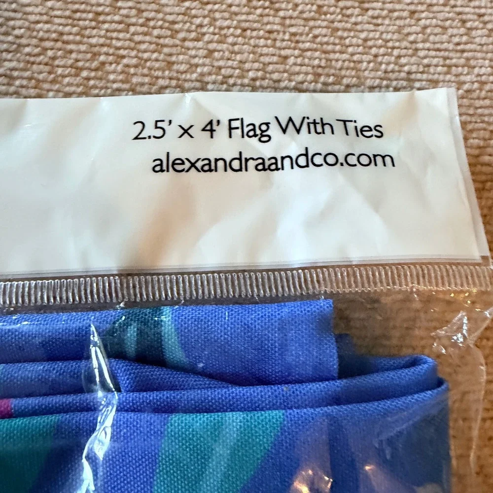 Alexandra & Company Kappa Kappa Gamma Floral Sorority Flag Blue 2.5x4ft NIP